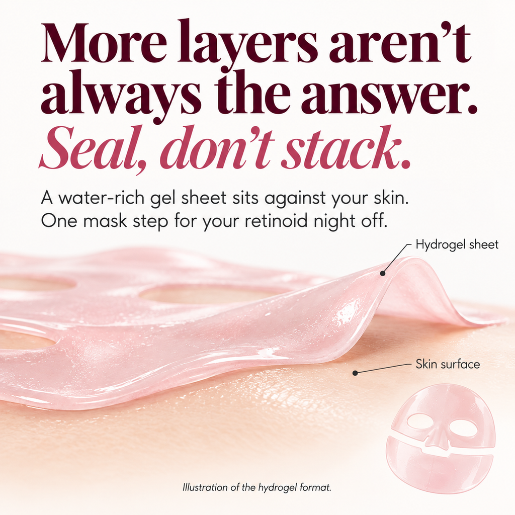 Seal, don't stack: an illustration of a hydrogel layer resting on the skin