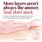 Seal, don't stack: an illustration of a hydrogel layer resting on the skin